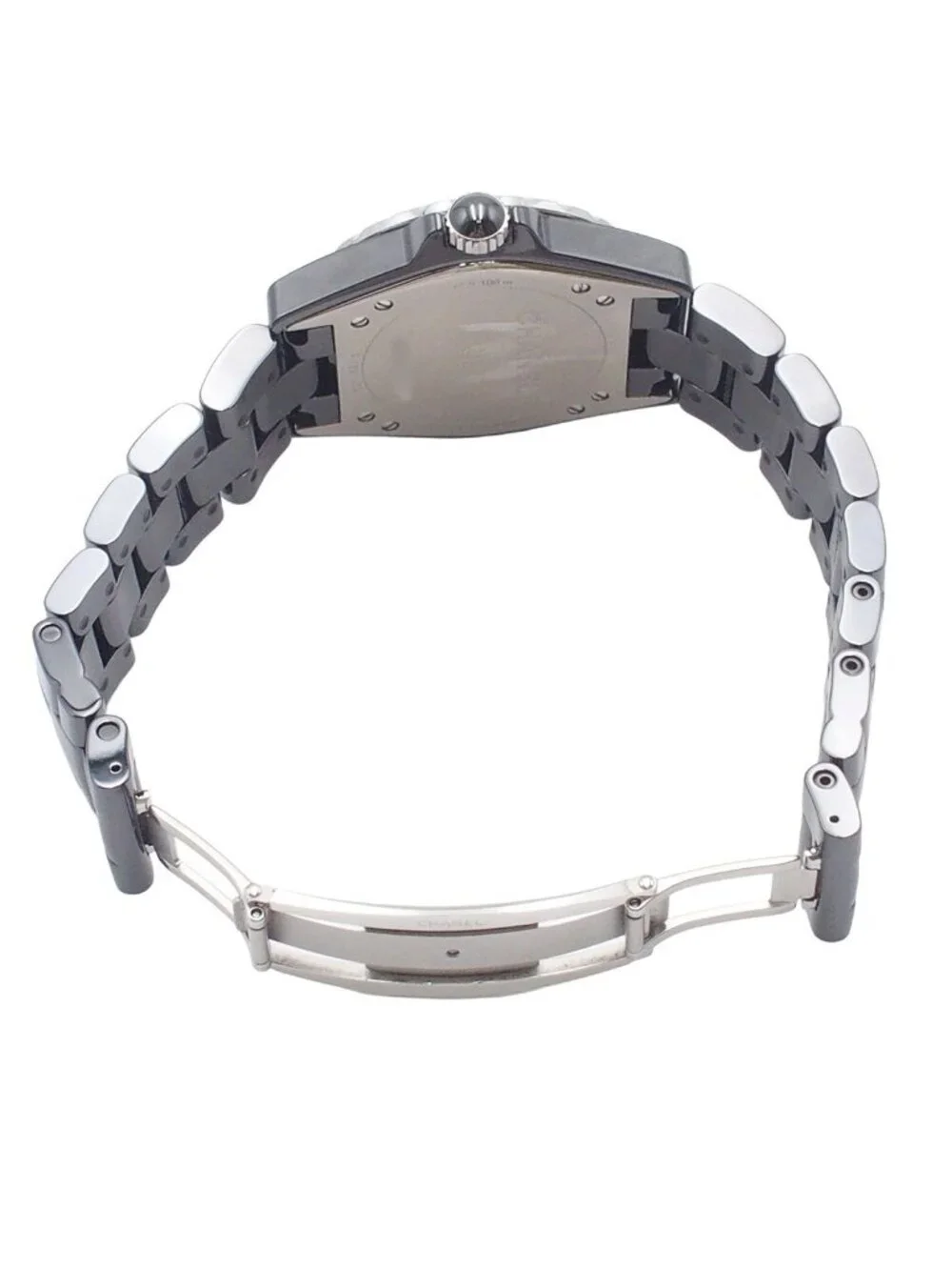 Chanel Black Ceramic SS Diamond 11 PD Small Second Watch Automatic